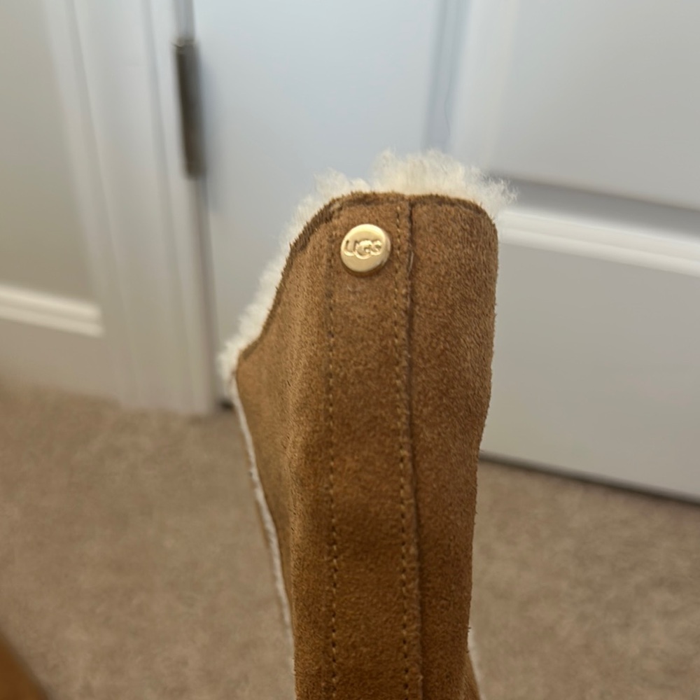 UGG Tan Heeled Boots with Suede Finish - Picture 11 of 11